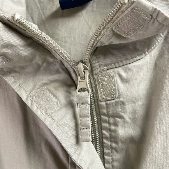 BASIC EDITION Khaki Outdoor Utility Jacket Drawstring Waist Deep Pockets Size L - Picture 5 of 7